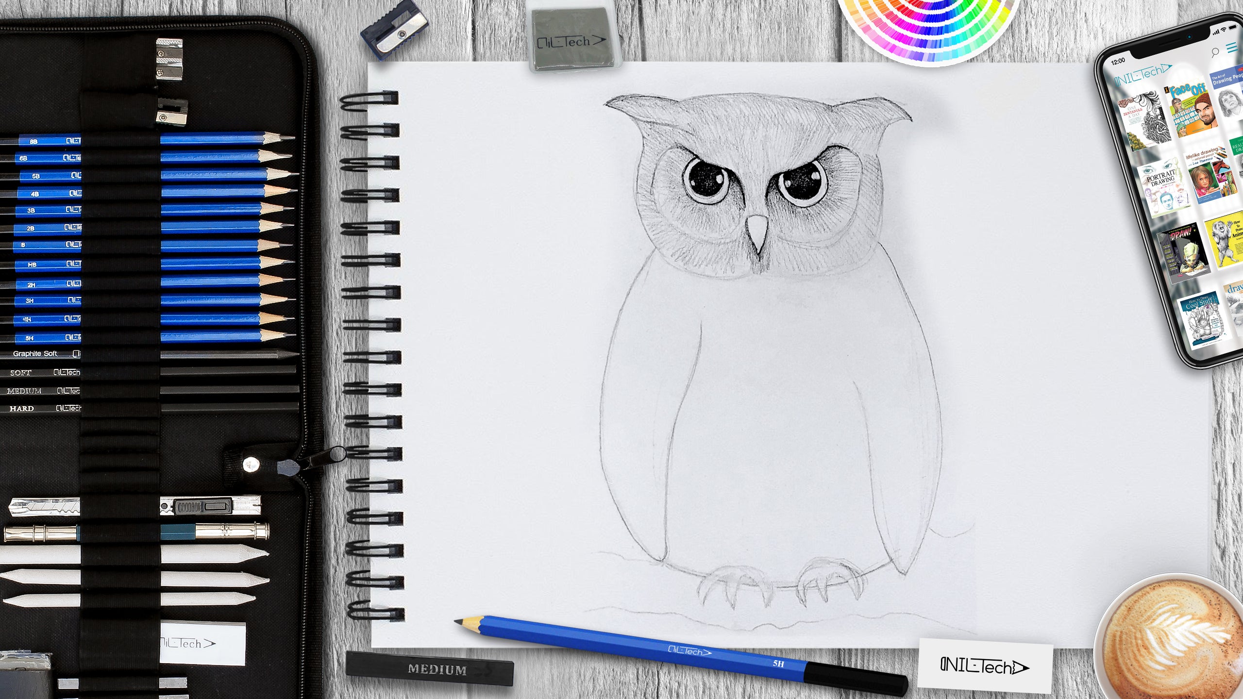 How to Draw an Owl - Pencil Shading | Easy Owl Drawing Step by Step with  only 1 Pencil - YouTube